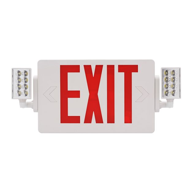 LED combination exit sign and emergency light